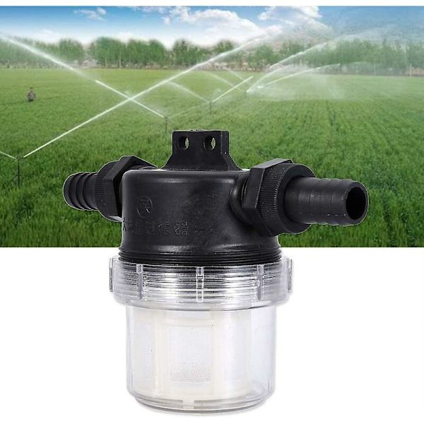 Vedenpumpun suodatinverkko Sprinkleri Säädettävä Inline Läpinäkyvä Verkkosuodatin Kasteluväline Puutarhan Vedenpumpulle（liitäntä：20mm）