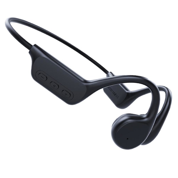 Knogleledningshovedtelefoner - Ipx8 vandtætte svømmehøretelefoner med indbygget mp3-afspiller 32g hukommelse, Bluetooth 5.3 Open Ear Headset, sort R