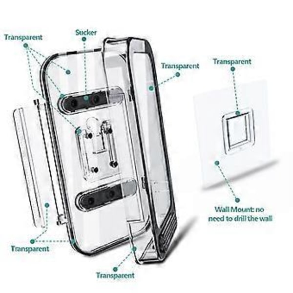 Vattentätt Smartphone-ställ för Dusch, Väggmontering, Badrum, Badkar, Kök