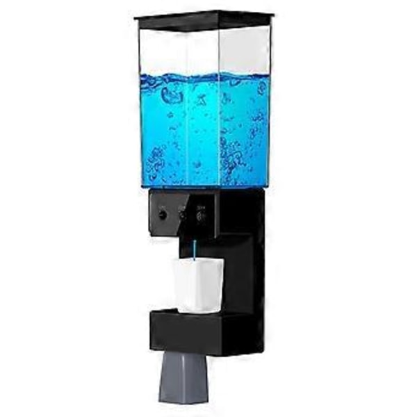 Muntvattendispenser för Badrum Beröringsfri 650ML, Väggmonterad Automatisk Muntvattendispenser med 2st Magnetiska Muggar
