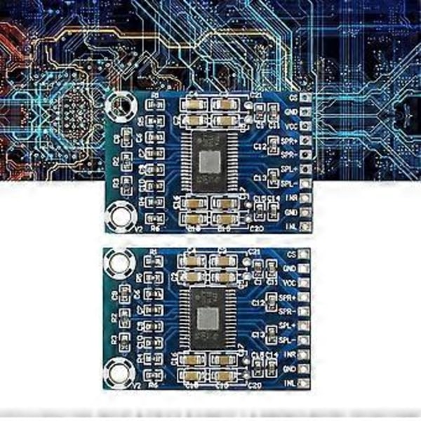 2 STK. TPA3116D2 Mini Digital Forstærker DC12V-24V D Klasse 50W+50W XH-M562 Forstærker 50W Effektforstærkerkort