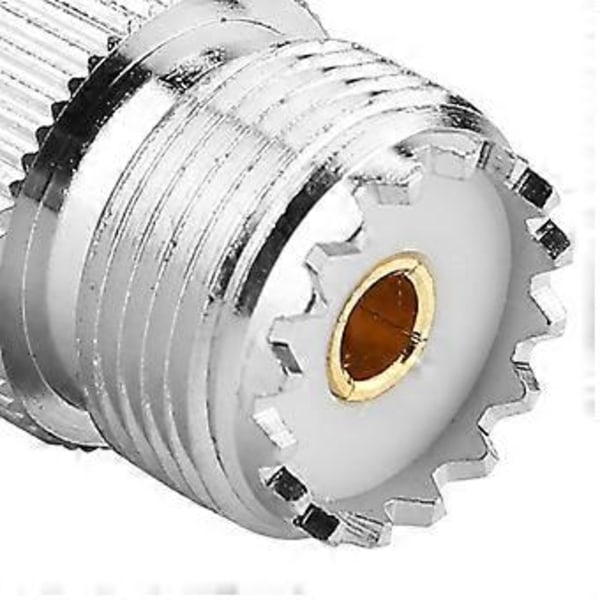2 stk. BNC hanstik til UHF SO239 PL-259 hunstik RF koaksial adapter kabelstik