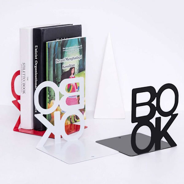 1 Pari Kirjatukia Metallista Kirjanpidikkeet Kirjain Kuvio Kirjanpidike Tablettiteline Työpöydän Koriste Kirjahylly Kirjoille, DVD-levyille, Videopeleille, Lehdelle