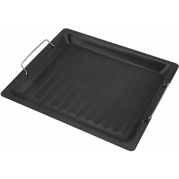 Grillpande i rustfrit stål, fødevaregodkendt, non-stick grillplade, bærbar grillplade