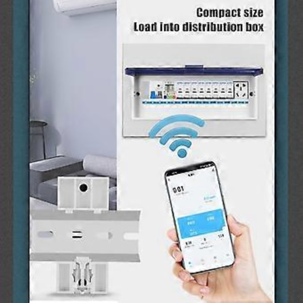 WiFi Smart Strömmätare Brytare för Tuya Energi Strömbrytare Multifunktionsskydd med Mätning AC85300V 63A