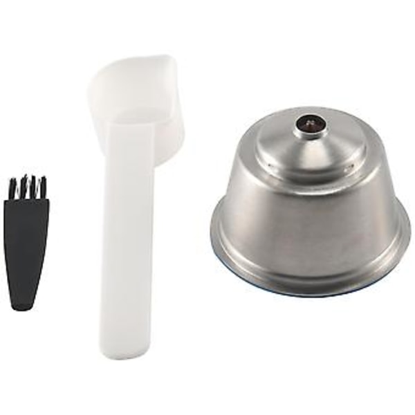 Återanvändbar kapsel för Dolce-go, rostfritt stålfilter för Nescafe/dolce-go set (med sked)