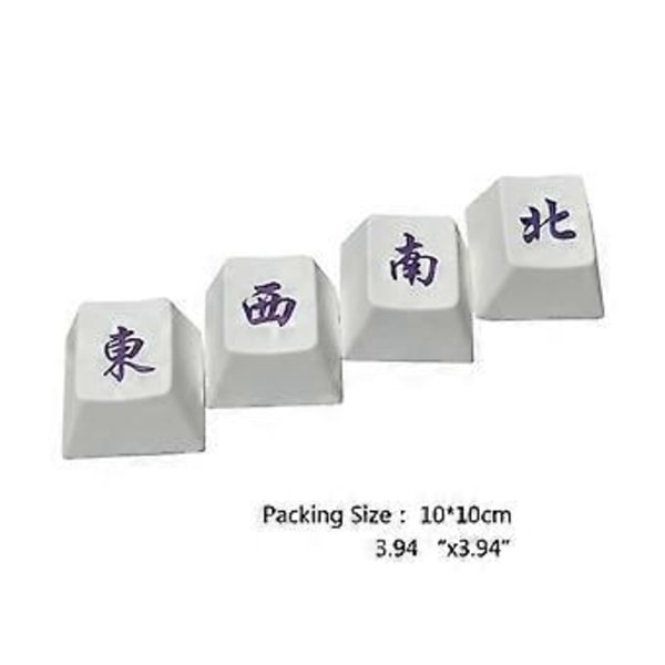 4 stk. PBT for Key Caps Sublimering Mekanisk Tastatur Caps Sparrow Mahjong Skygge Lys Keycap Sett Profil R4