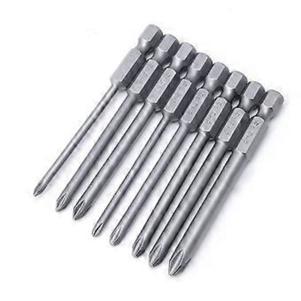 8 kpl Eri kokoja Seosterästä Magneettinen Ristipääruuvimeisselit 75mm Pituus 6.35m