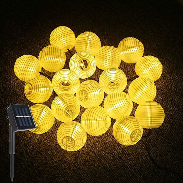 Solcells drivna LED-lyktsträngslampor, IP65 vattentät 20LED trädgårds LED-lyktsträngslampor, inomhus och utomhus för fest, jul, De