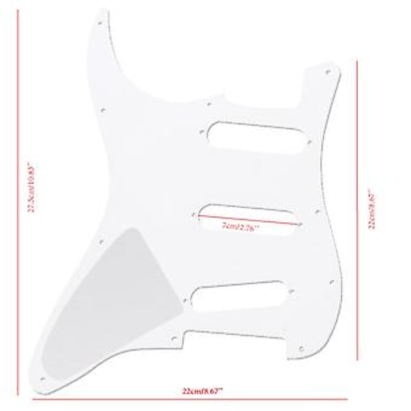 Hvid Skildpadde Shell Pickguard 3-lags Ridseplader Til Fender Ny