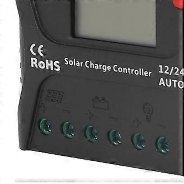 Solar Laddningsregulator PWM Urladdningskontroll LED-Display med USB 10A 12V 24V för Batteri