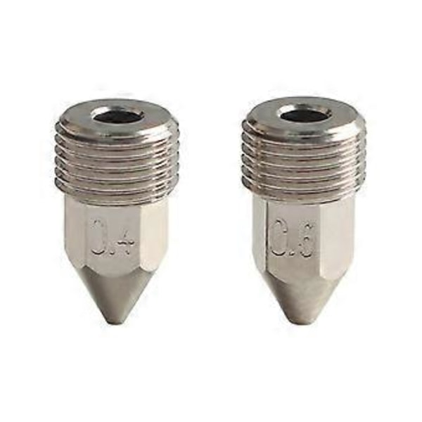 Högflödesmunstycken 0,4 mm/0,6 mm för Hotend Extruder Härdat stål/Koppar/Titanium /TC4 Material för Hotends