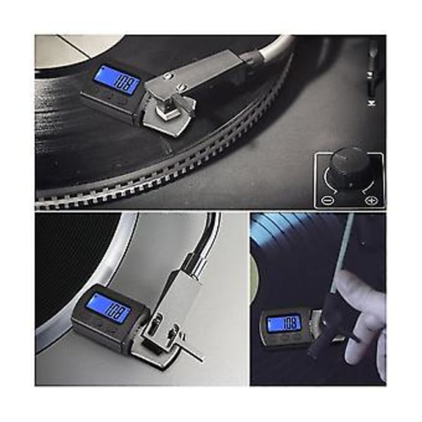 Bærbar Digital Platespiller Stylus Kraft Skala Måler Gau Back High Trac Gua For