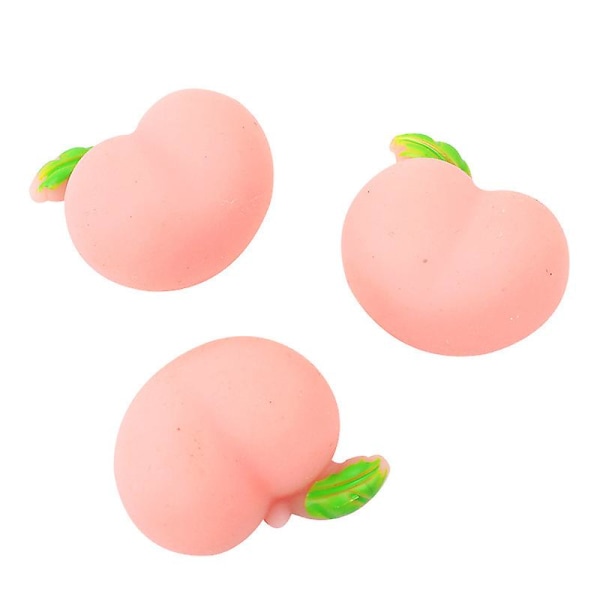 10 stykker Peach Butt Tredimensional Leafless Peach Peach blød lim