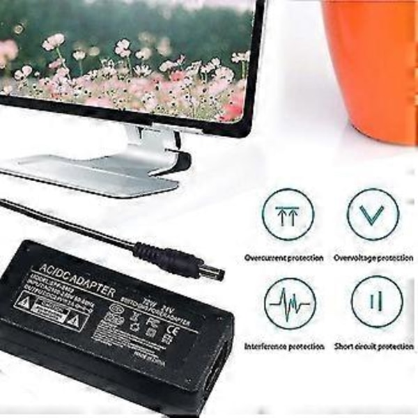 Alg EU-pistoke Universaali DC5525 AC 100V-240V - DC 24V 3A Virtakytkin