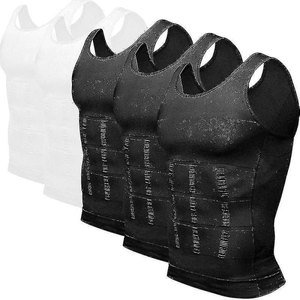 Body Shaper för män slimmande magväst Thermal Compression Shirts Ärmlöst linne