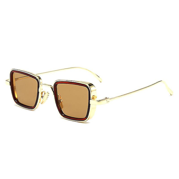 Retro Steampunk Solbriller Mænd Retro Metal Firkantede Briller Mode