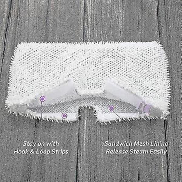 4 Pakkausta S3500 Mikrokuitumoppityynyjä Shark Steam Pocket S2901 S3501 -höyrymoppiin