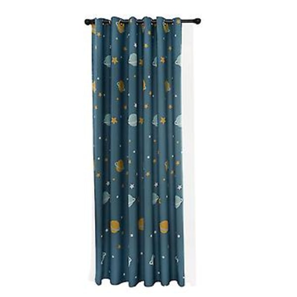 Tegneserie Blå Planeter Polyester Gardiner Lystette Gardiner Soverom Stue (1 stk)