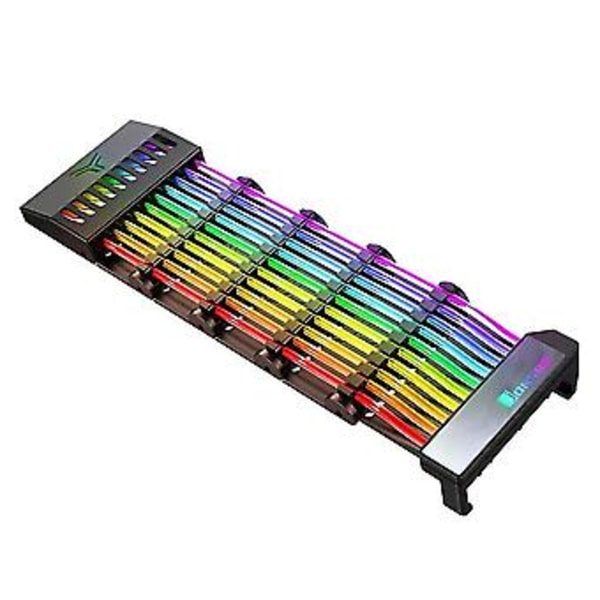 PSU Förlängningskabel RGB Trunking Skydd Rainbow Bridge För 24pin ATX Kabel Mod Symphony Line, 5v Ra