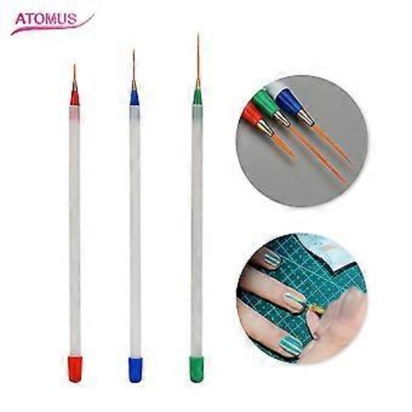 Kynsitaide Sivellin Liner Dotting Viuhka Design Akryyli Rakentaja Litteä Kristallimaalaus Piirustus Kaiverrus Kynä Uv Geeli Manikyyri Vinkit Design