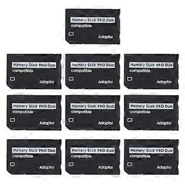 10 kpl Mini Memory Stick Mirco SD SDHC TF - MS Pro for Duo -adapteri PSP-kameralle MS Pro for Duo -kortinlukija Nopea C