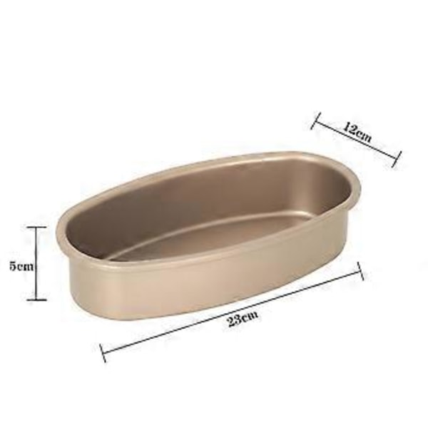 3 Delar Non-Stick Oval Form Kakform Cheesecake Limpa Brödform Bakplåt för Ugn och Bakning