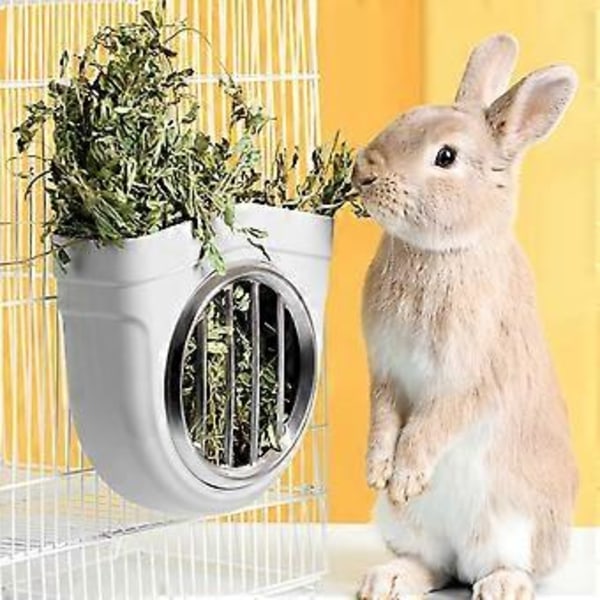Höhäck för smådjur, tuggsäker, galler alfalfa rack för kanin, bunny, marsvin, bur, hage