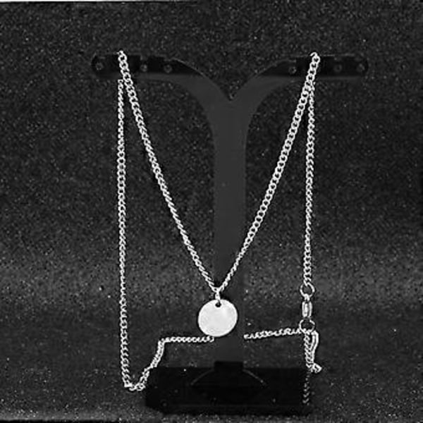 Litet Halsband med Bricka Herr och Dam Rostfritt Stål Choker Kort Halsband
