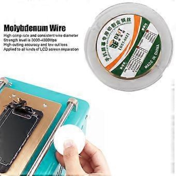 100 Meter Molybdenlegering Tråd LCD-Skärm Separationslinje för Mobiltelefonreparation BEST062