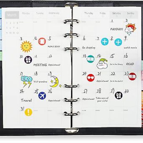 A6 Budget Binder med lynlåskuverter, kontantkuverter til budgettering, My Izer Plr For