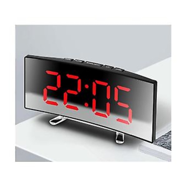 Digital Väckarklocka För Sängar, Digital Klocka Med LED Böjd Skärm, Snooze, Sängklocka