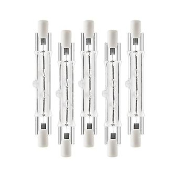 5 Pakke R7s 118mm 300w 230v, r7s Halogen Lineær Pære, Dæmpbar Halogenlampe Kompatibel Med Cons