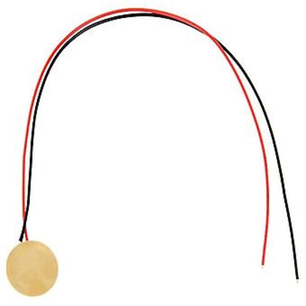 12 stk. Piezo Pickup Transducer Prewired - 27mm Kontakt Mikrofon Trigger - Diske Elementer Til Akustisk