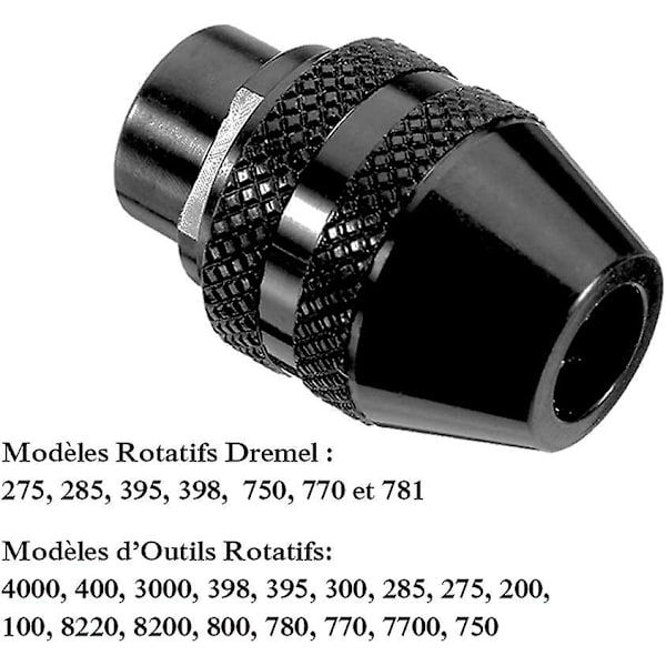 2 st universella nyckellösa chuckersättning Mini Quick Change Chuck för Dremel 4486