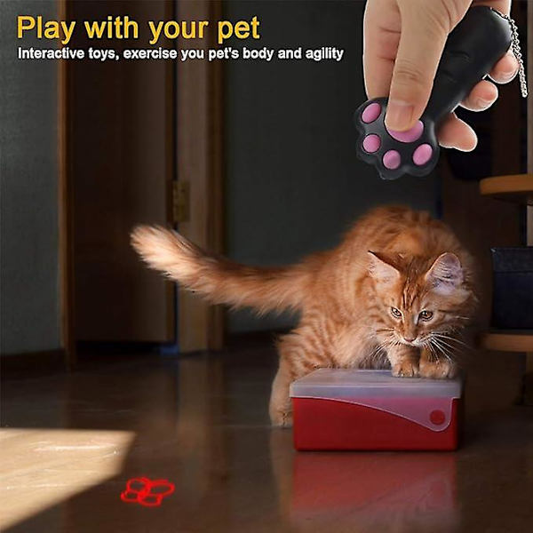 Katt leksaker, 7 i 1 Multifunktion katt jagare leksaker Mini ficklampa, katt tass form Batteridriven katter Tracker, husdjur katt träning träningsverktyg