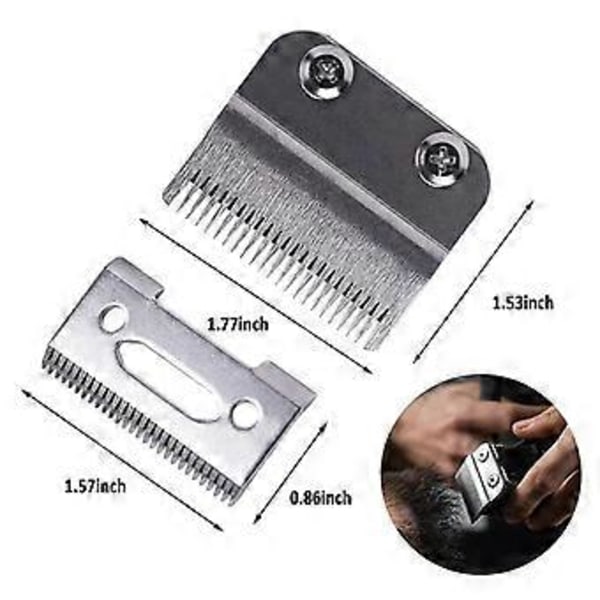 2 Set Professionella Justerbara Klippmaskinsblad Kolstål Hårklippare Ersättningsblad för 8148 Magic Clipper