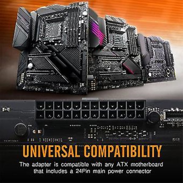 Atx 24 Pin Til 90 Graders Strømadapter Argb Bundkort 24pin Styrehoved Diy Monteringsudstyr