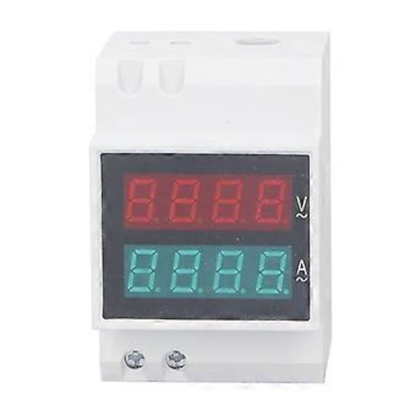 Över- och underspänningsskydd Automatisk återställning DIN-skena 80-300V 0,1-99,9A 0,5 tum LED Digital Rördisplay