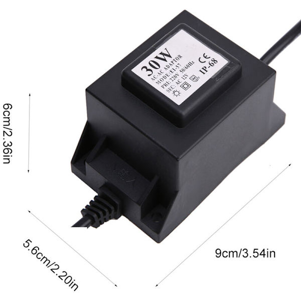 12V Vattentät Ljus Transformator för LED Undervattens Simbassäng (220V EU-kontakt)
