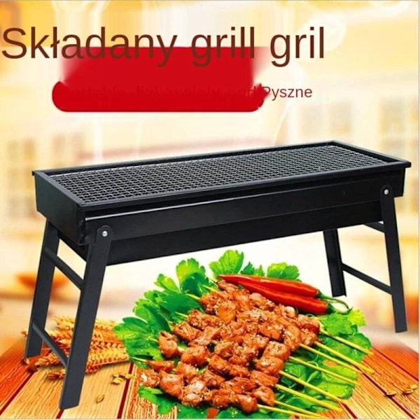 Bærbar grill, Kulgrill 60 x 33 x 20,5 cm - RW Bærbar grill