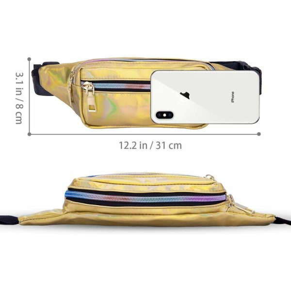 DENUOTOP Höftväska Liten Dam Bältesväska Midjeväska Liten Konstläder Fanny Pack Flickor Sportväska Axelväska Midjeväska Löpning Vandring Semester
