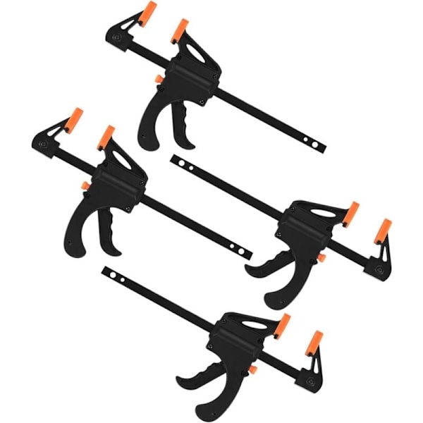 Set of 4 One-Handed Clamps - Quick Release Ratchet Bar Clamp, Bar Clamp