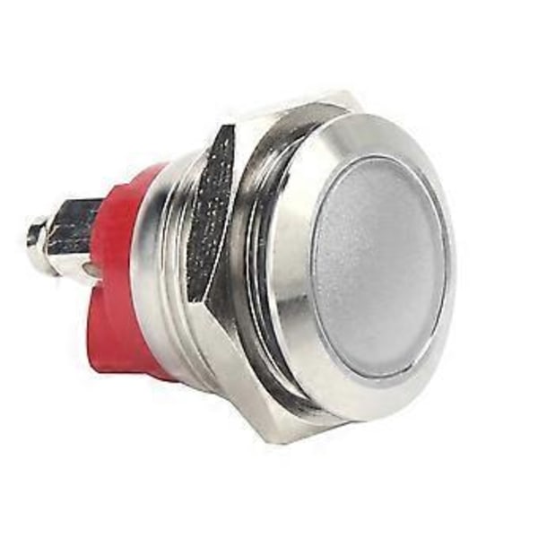 0,6in LED Indikator Starkt Signalljus Flamskyddad Bas IP66 Vattentät Universell (Vit)