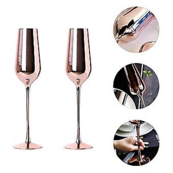 2 st Glas Vinglas Champagneglas Stående Kopp Drickkoppar Hushållskoppar För Fest Hem Fes