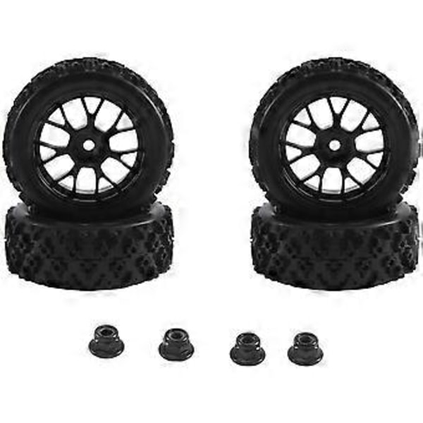 4 kpl 12 mm Hex-pyörän vanteet ja OD 2,59 tuuman kumirenkaat RC 1/10 On-Road Touring -autoon, C