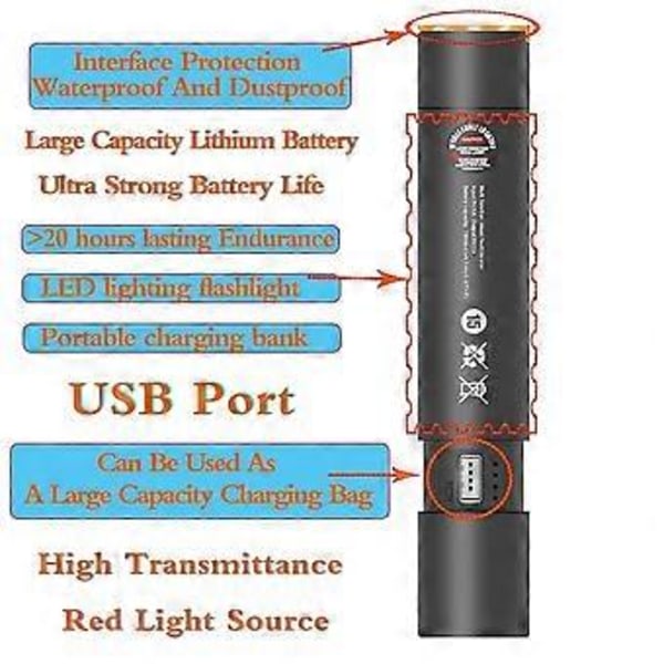 Fiberoptisk Rød Lys Pen 10mw Lithium Batteri Fiberoptisk Test Pen Genopladelig Rød Lys Tester Belysningspen