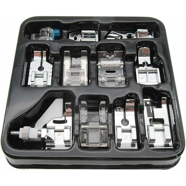 11 Piece Sewing Machine Presser Foot Kit - Accessories Suitable for Brother Singer Janome