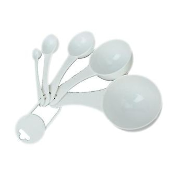 Set med 5 st 100ml / 50ml / 15ml / 5ml / 1ml Dosering Skedar Mätning Plast.