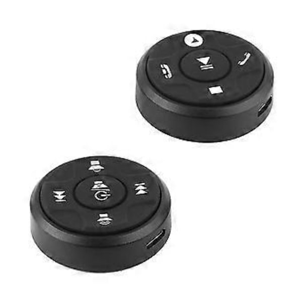 12V Universal Trådløs Bilratt 10 Knapp Bluetooth Fjernkontroll Rund For Stereo Dv